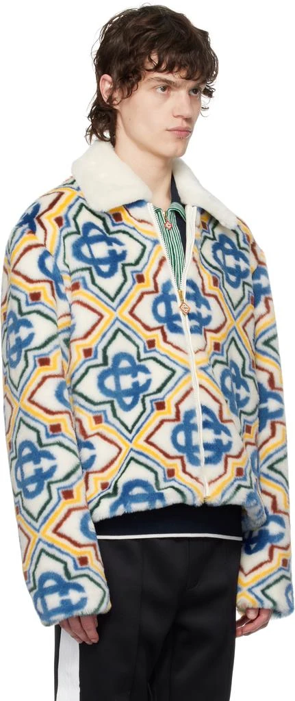 Casablanca Multicolor Jacquard Faux-Fur Jacket 2