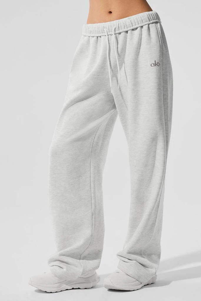 Alo Accolade Straight Leg Sweatpant - White Heather 3