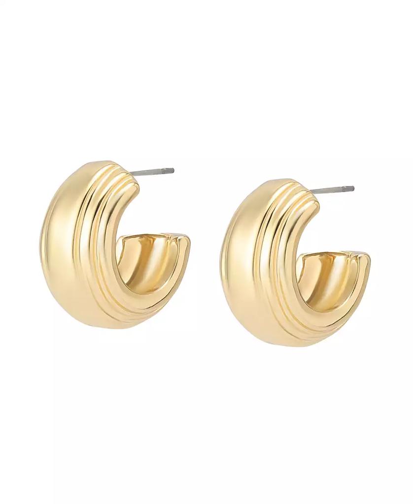 Robert Lee Morris Ribbed Huggie Earrings