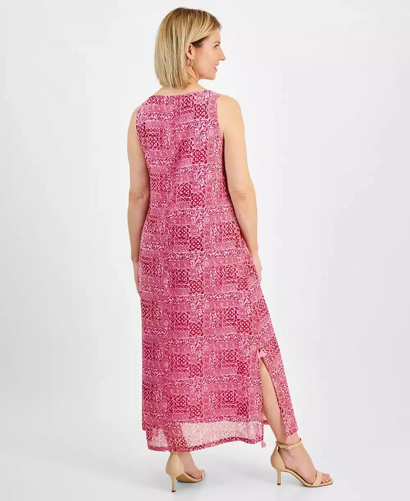 JM Collection Petite Smara Statement Tassel Sleeveless Maxi Dress, Created for Macy's 2
