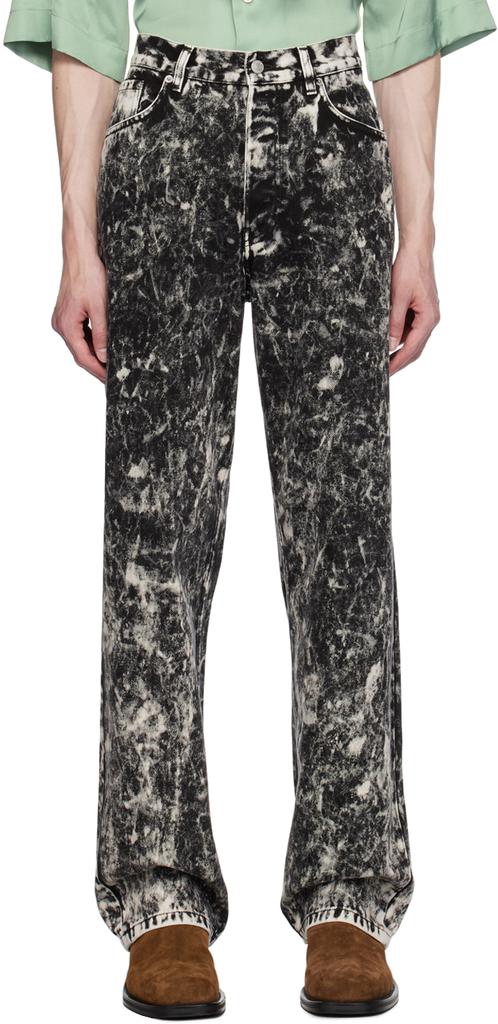 Dries Van Noten Black Acid Wash Jeans