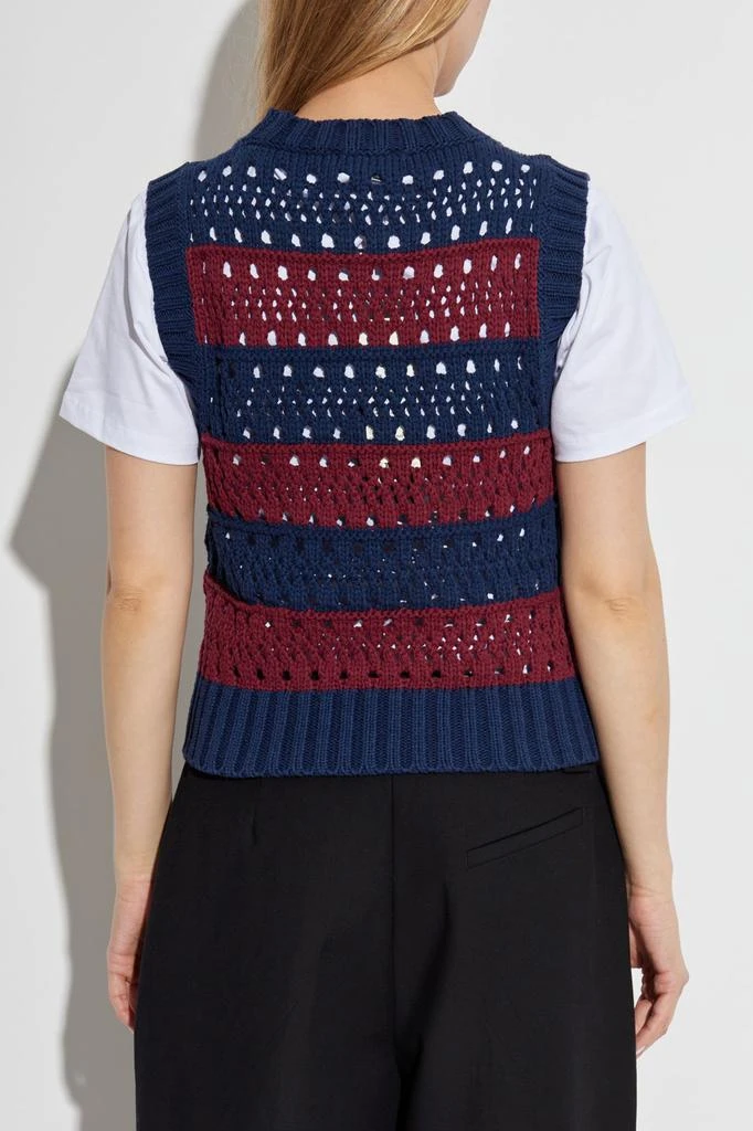 Ganni Ganni Striped Knitted Vest 3