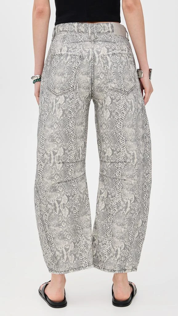 Free People Good Luck Printed Barrel Jeans 2