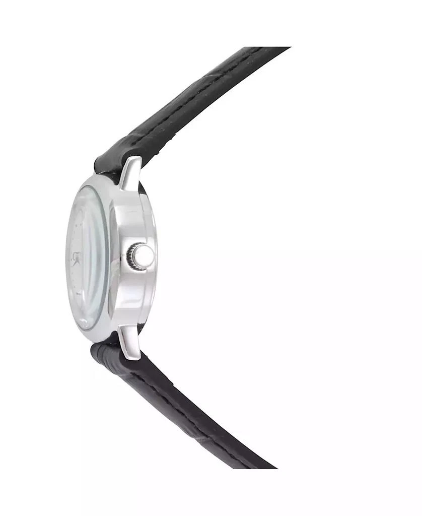 Peugeot Womens Small Face Easy Read Minimalist Brown Leather Strap Watch 3