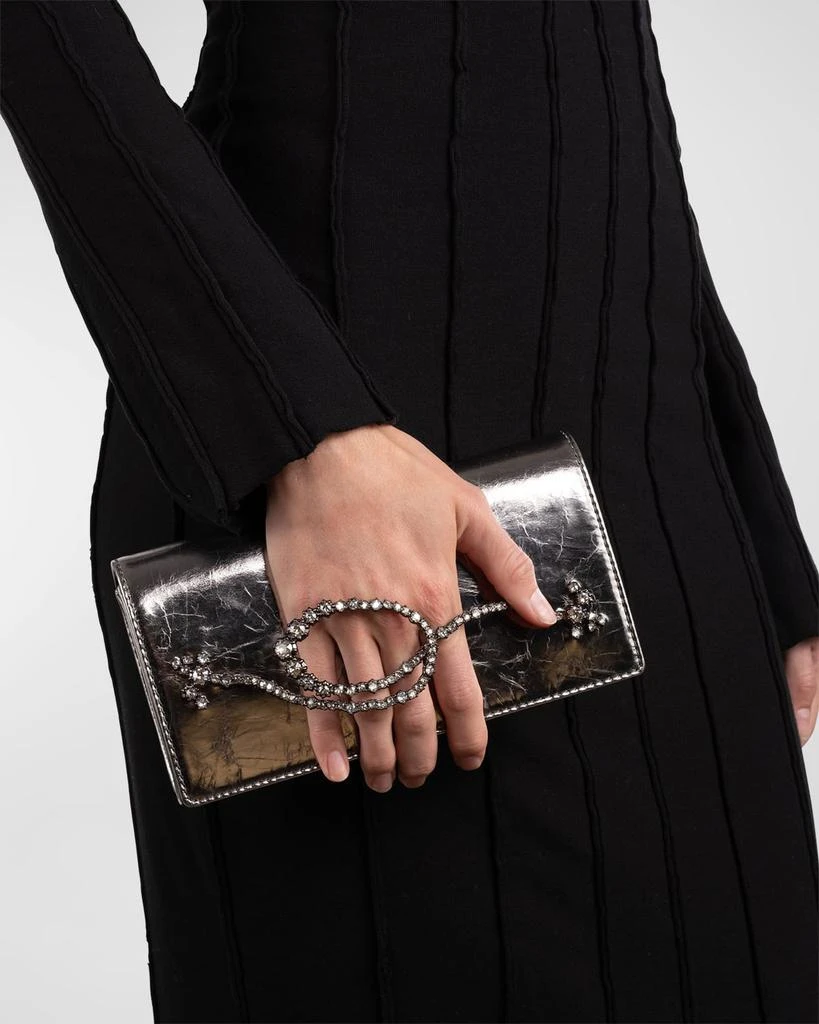 Alexis Bittar Punk Royale Cracked Metallic Clutch Bag 2