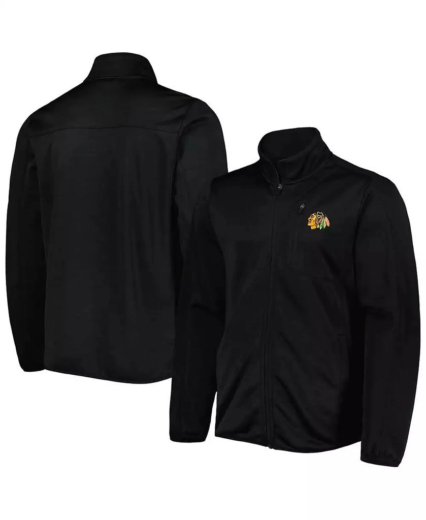 G-III Sports by Carl Banks Men's Black Chicago Blackhawks Closer Transitional Full-Zip Jacket 1