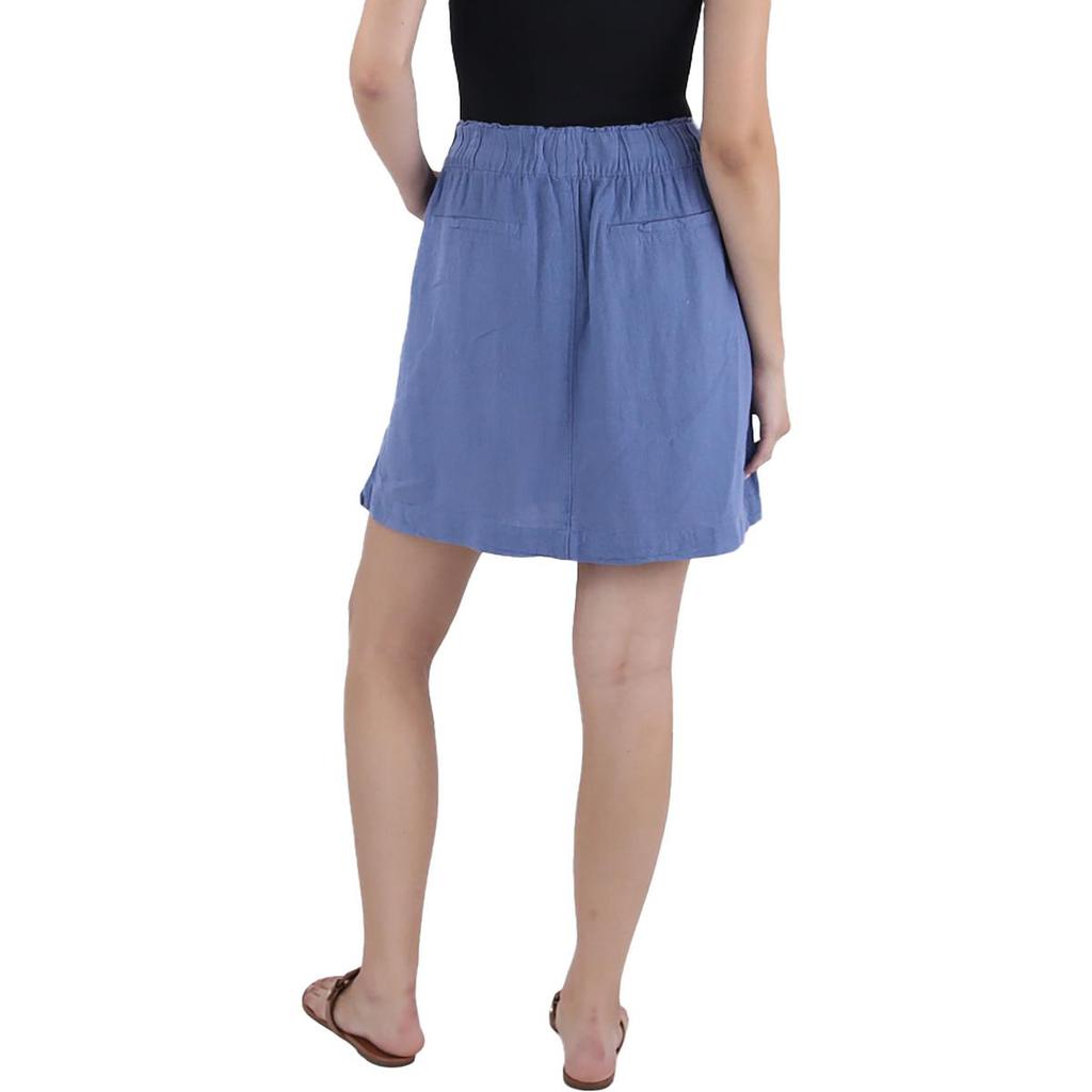 Dash Womens Split Hem Woven A-Line Skirt