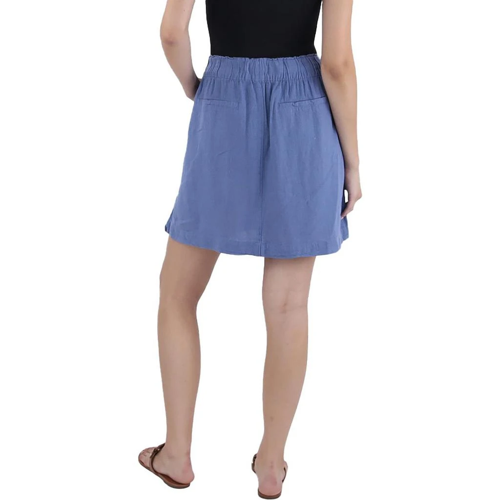 Dash Womens Split Hem Woven A-Line Skirt 2
