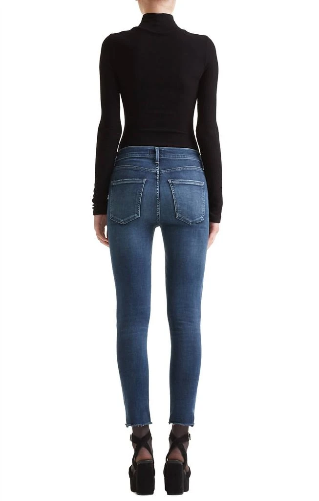 AGOLDE Sophie Claremont High Rise Skinny Crop Jeans In Blue 2