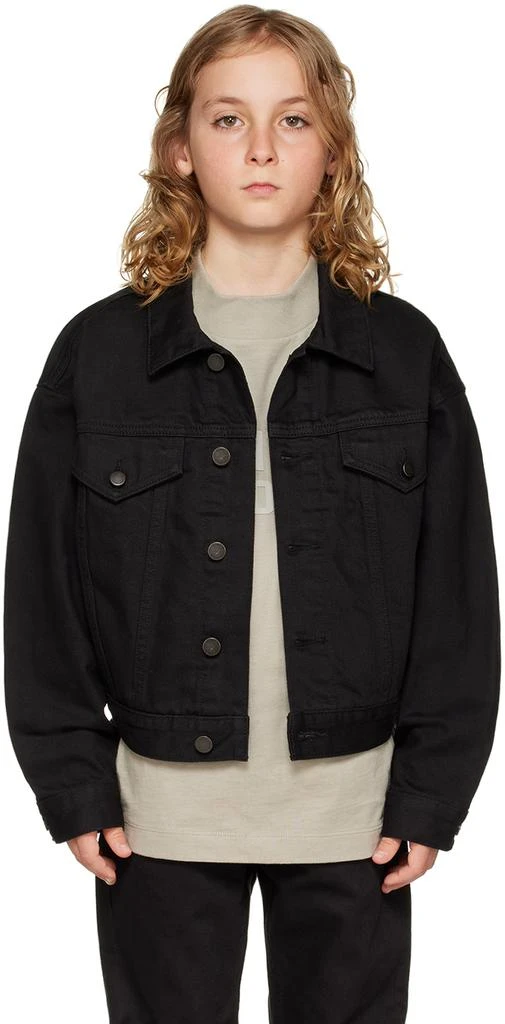 Fear of God ESSENTIALS Kids Black Button Denim Jacket 1