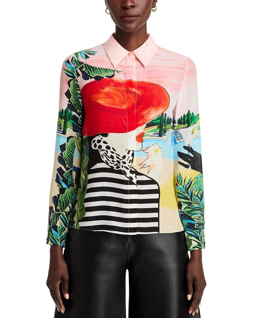 Alice + Olivia Willa Silk Blouse 6