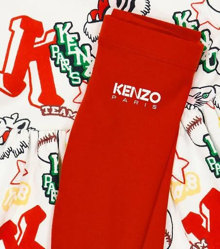 Kenzo Baby cotton dress and leggings set 3