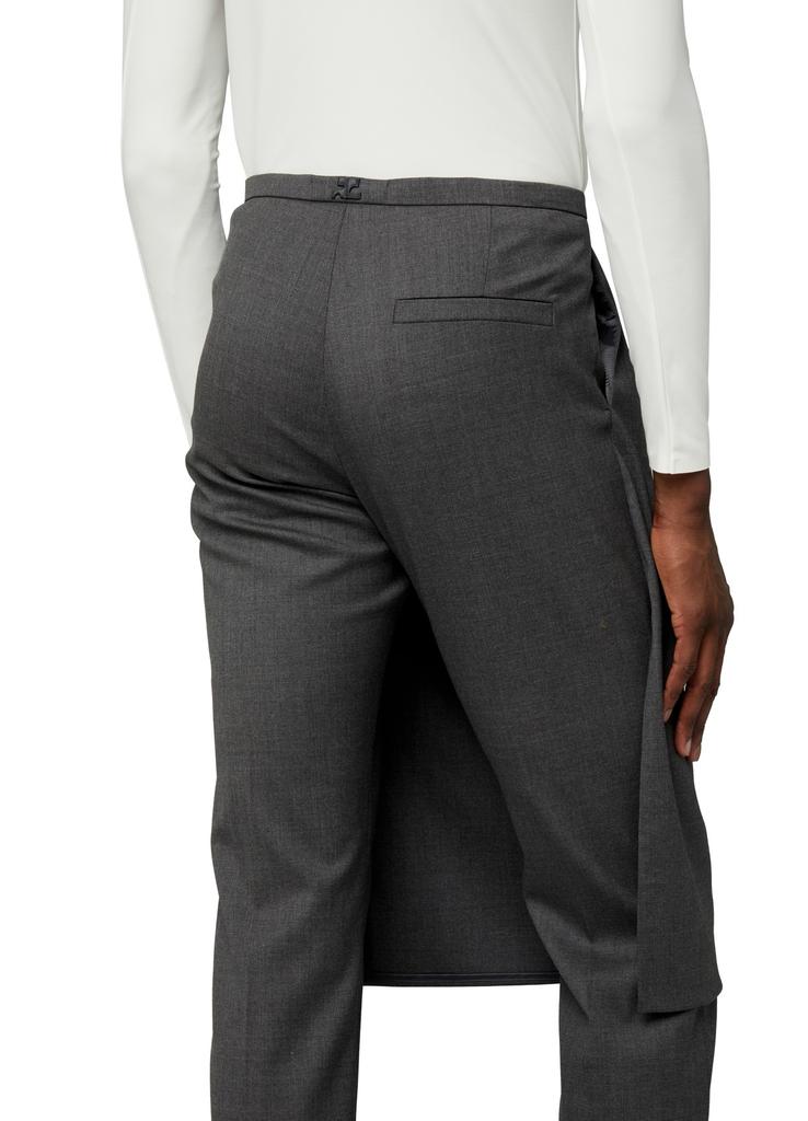 Courrèges Overskirt wool tailored pants - Leggings - Free