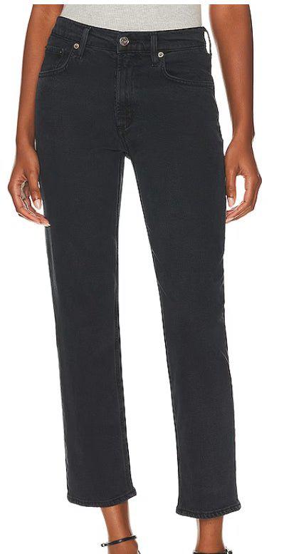 AGOLDE AGOLDE Women's KYE: Mid Rise Straight Crop Jeans, Pepper