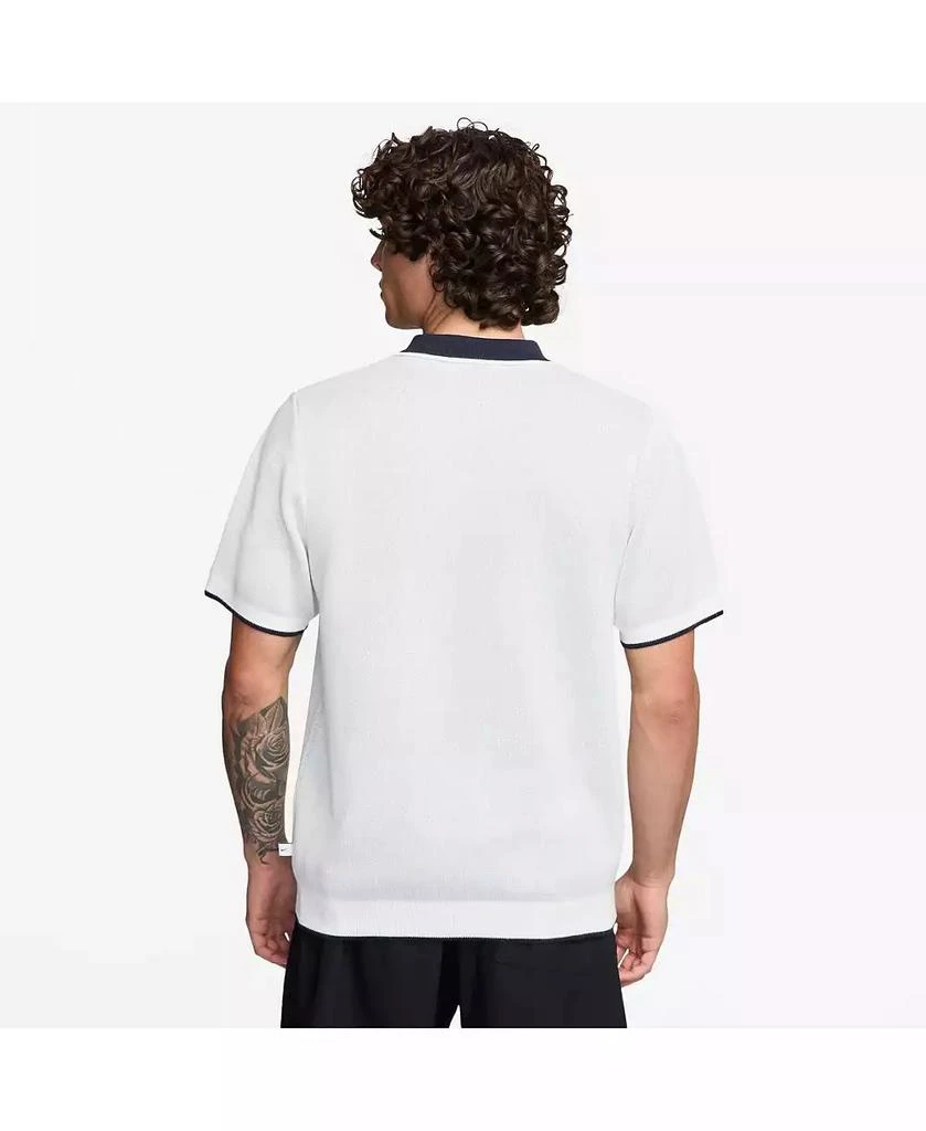 NIKE Men
s White USMNT Club Knit Polo Shirt 2
