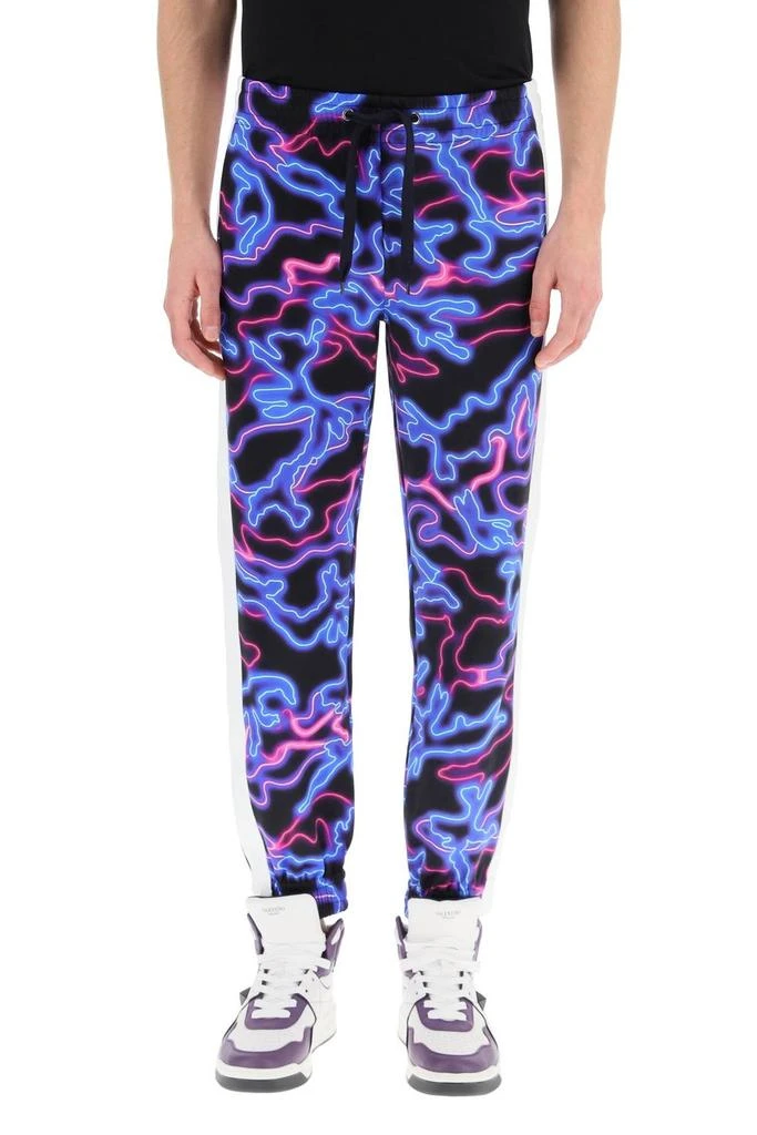 Valentino Valentino Allover Neon Camouflage Printed Jogging Pants 2