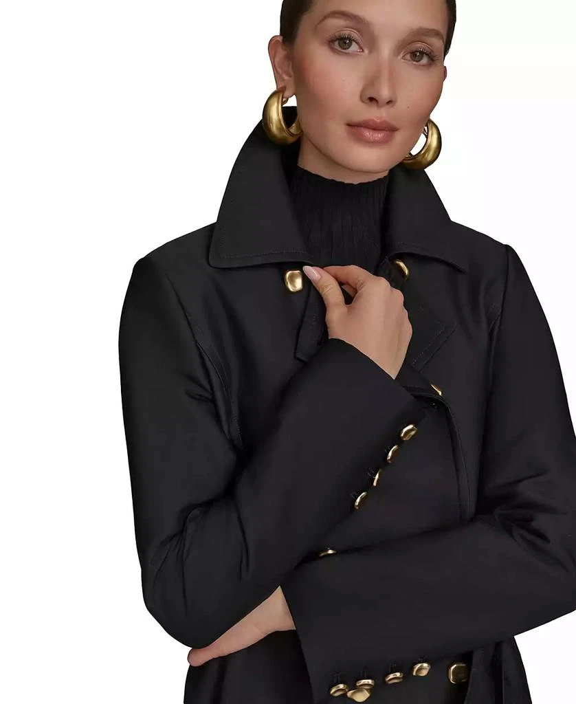 Donna Karan Women's Double-Breasted Skirted Trench Coat 4
