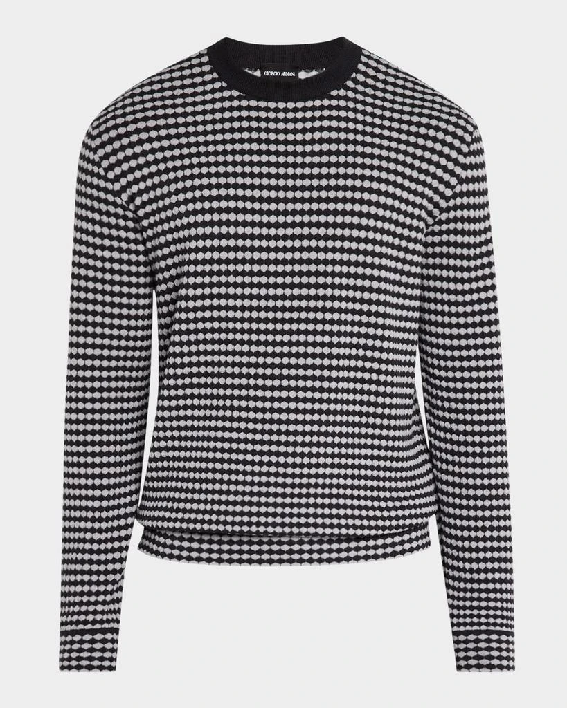 Giorgio Armani Men's Dot-Effect Jacquard Sweater 1