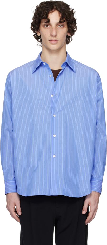 トップス AURALEE SUVIN HIGH COUNT CLOTH SHIRT 5 AURALEE」 SUVIN HIGH COUNT CLOTH STRIPE SHIRTS