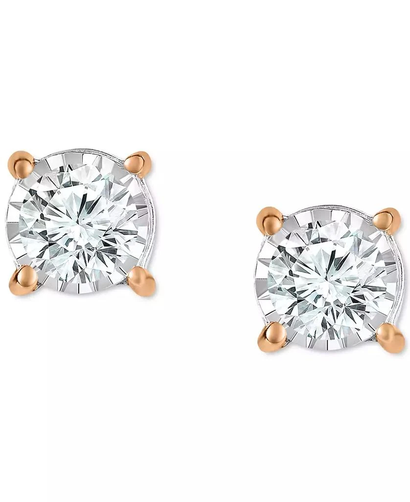 TruMiracle Diamond Side Halo Stud Earrings (5/8 ct. t.w.) in 14k Gold 3