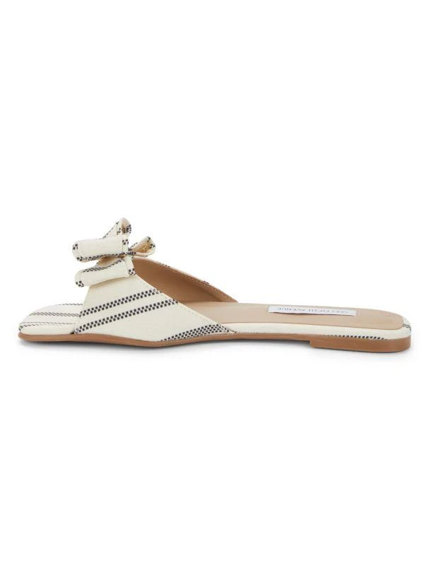 Saks Fifth Avenue Ravello ​Striped Bow Slide Sandals 4