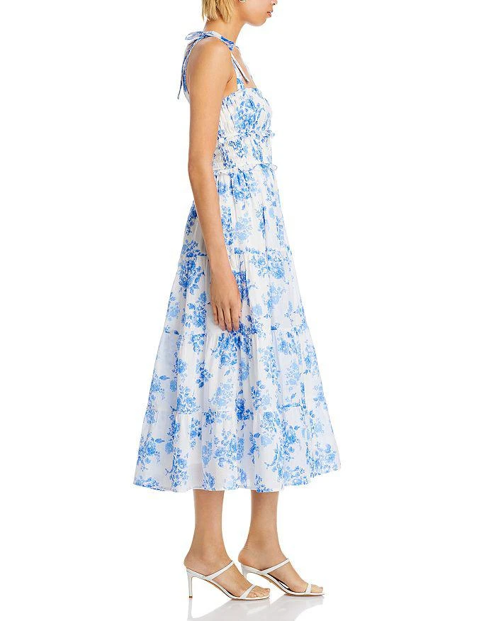 AQUA Floral Tie Strap Midi Dress - Exclusive 6