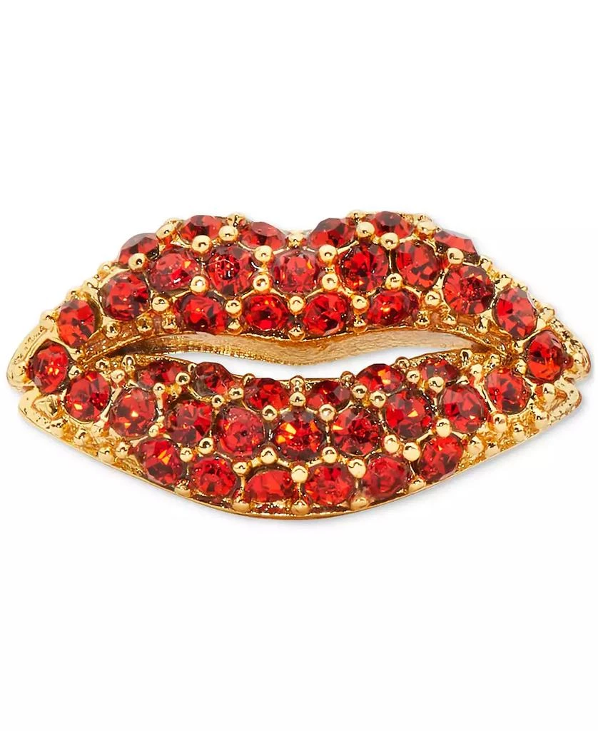 Kate Spade Gold-Tone Crystal Lip Stud Earrings 2