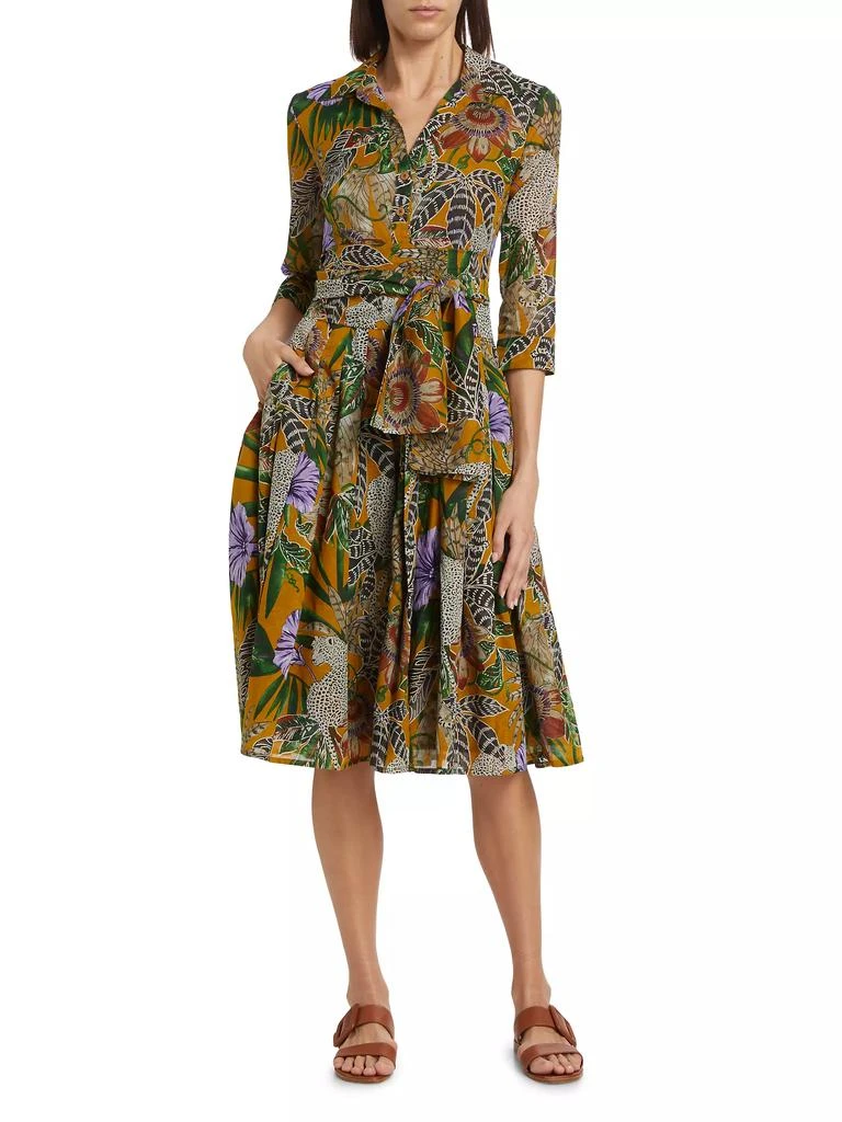 SAMANTHA SUNG Audrey Dot Cotton Shirtdress 6