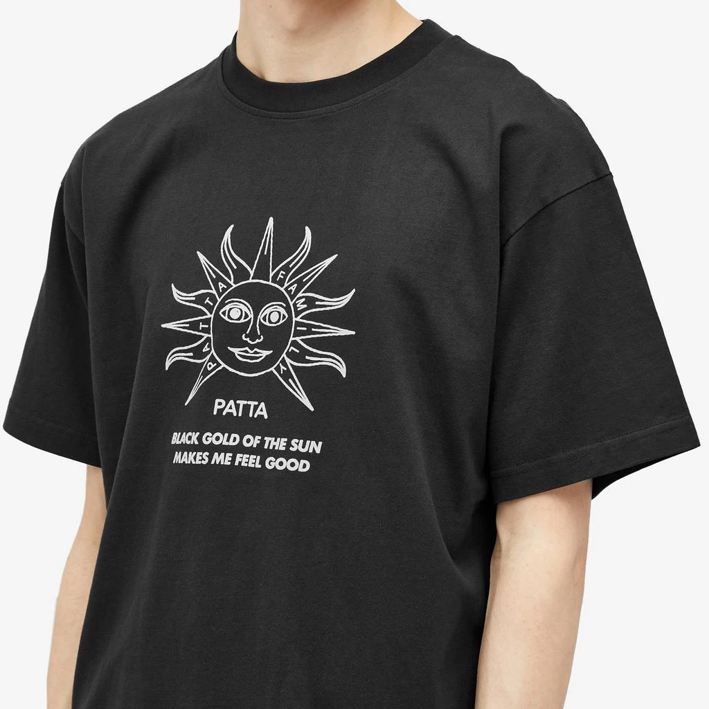 Patta Patta Black Gold Sun T-Shirt 5