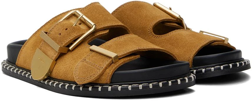 Chloé Tan Rebecca Slide Sandals 4