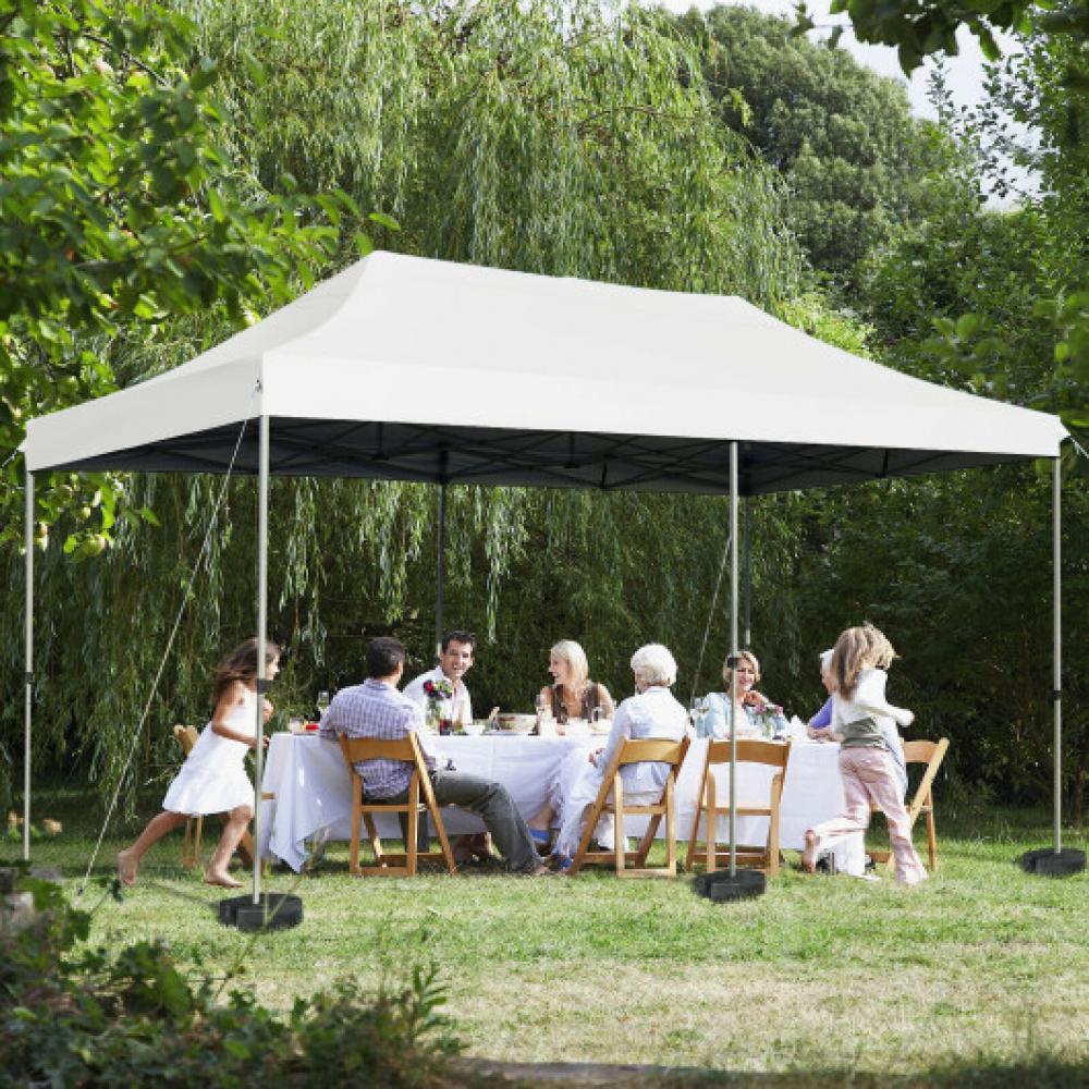 Hivvago 8 pieces Weight Plates Patio Canopy Tent Gazebo Shade Umbrella Water Filled