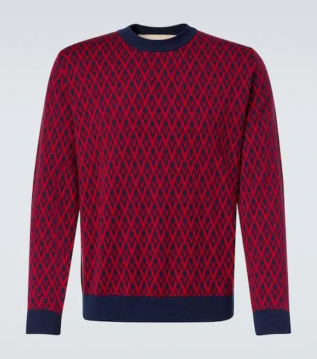 Valentino Toute La V virgin wool jacquard sweater 1