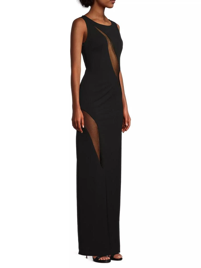 Katie May Mesquite Mesh-Insert Column Gown 4