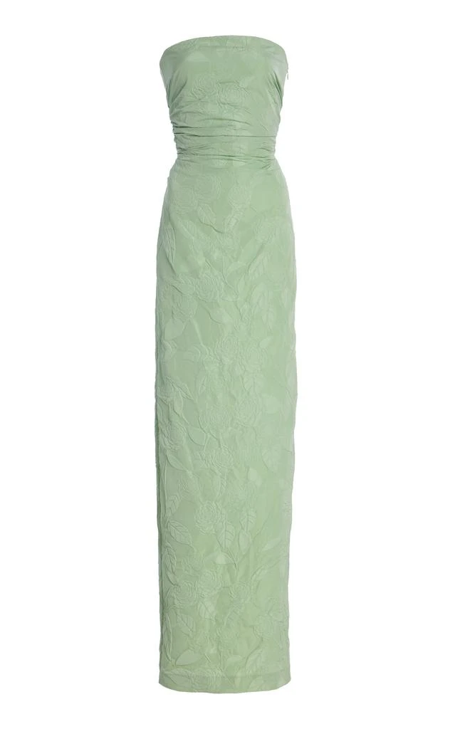 Bernadette Bernadette - Vera Strapless Jacquard Maxi Dress - Green - FR 38 - Moda Operandi 1