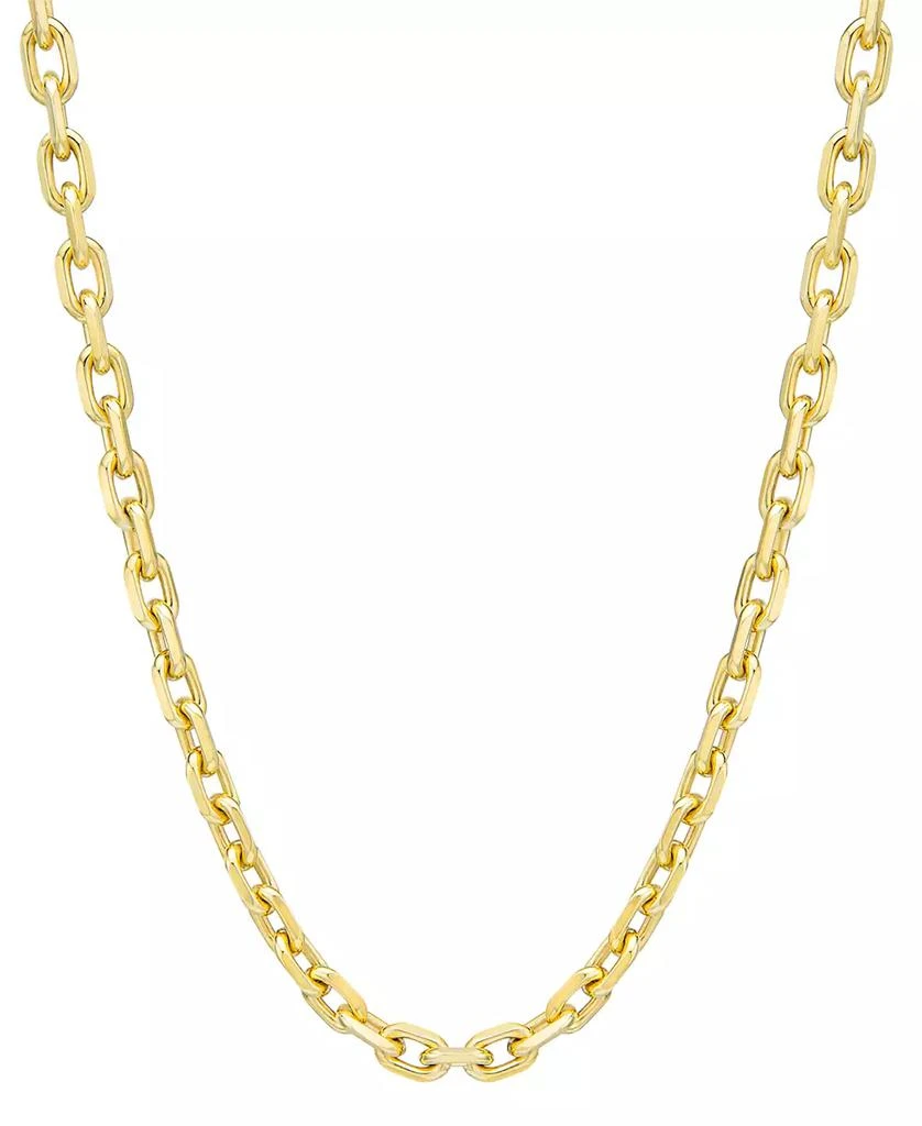 Macy's Men's Rolo Link 22" Chain Necklace in 14k Gold-Plated Sterling Silver 1