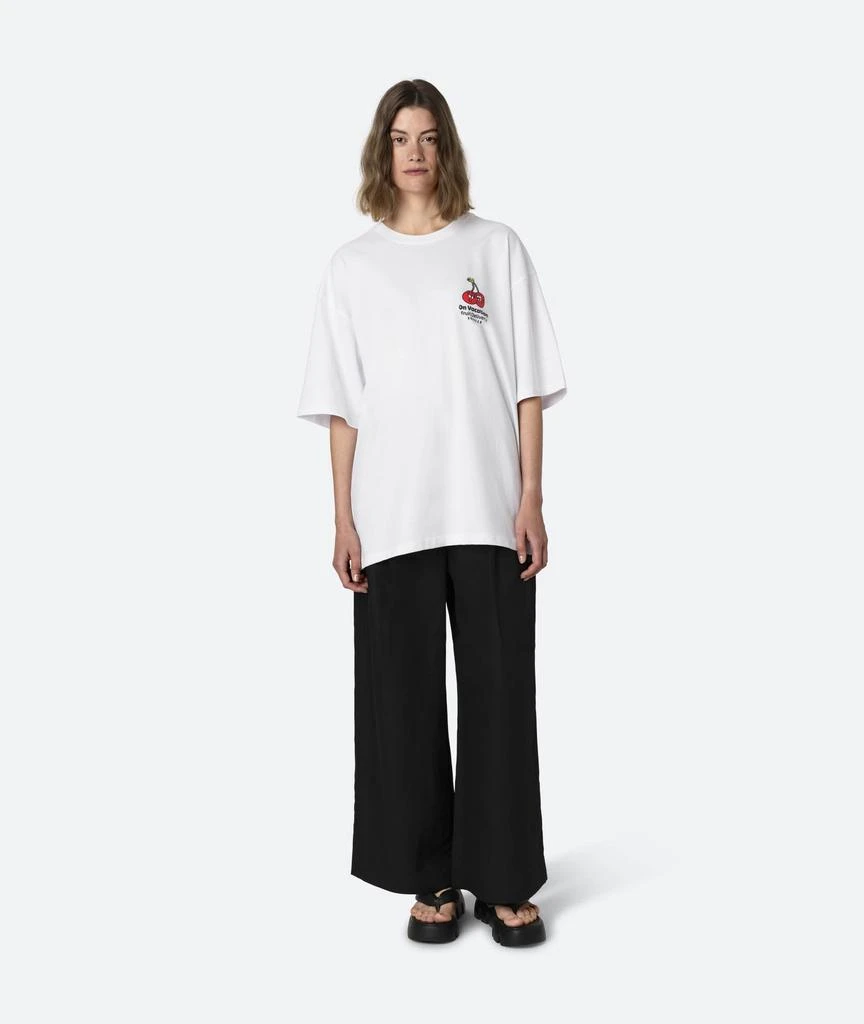 On Vacation Fruit Stickers T-Shirt - White 5