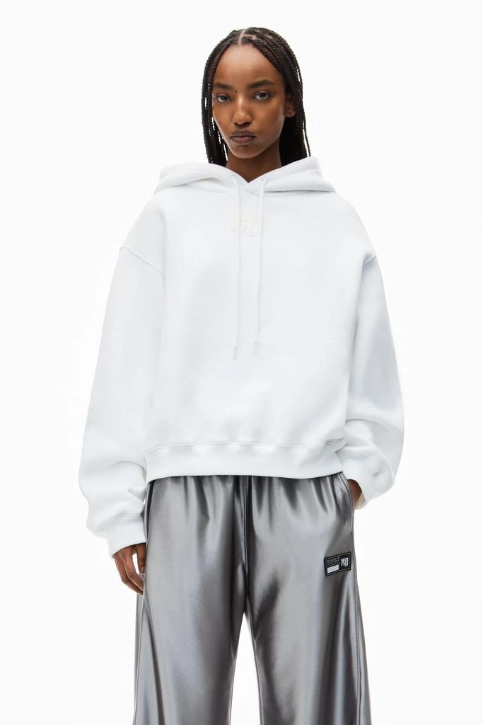 Alexander Wang PUFF LOGO HOODIE IN STRUCTURED TERRY 1