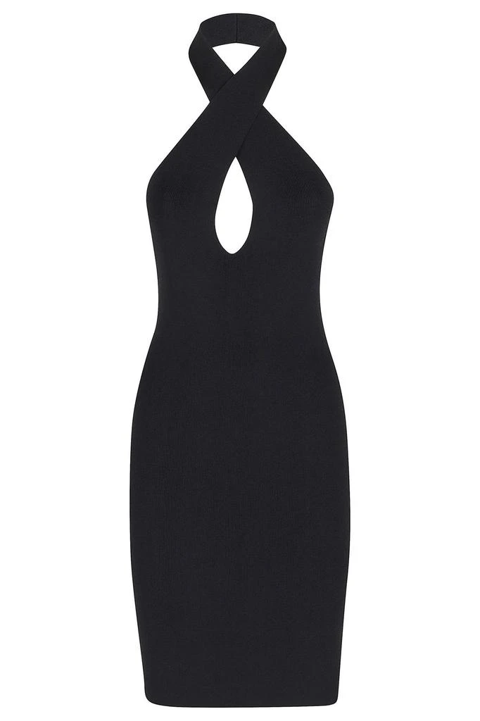 navy blue dress for baby girl Buy LIV FOSTER Metallic Asymmetrical Knit Dress - Black/gold At 47% Off main image 1
