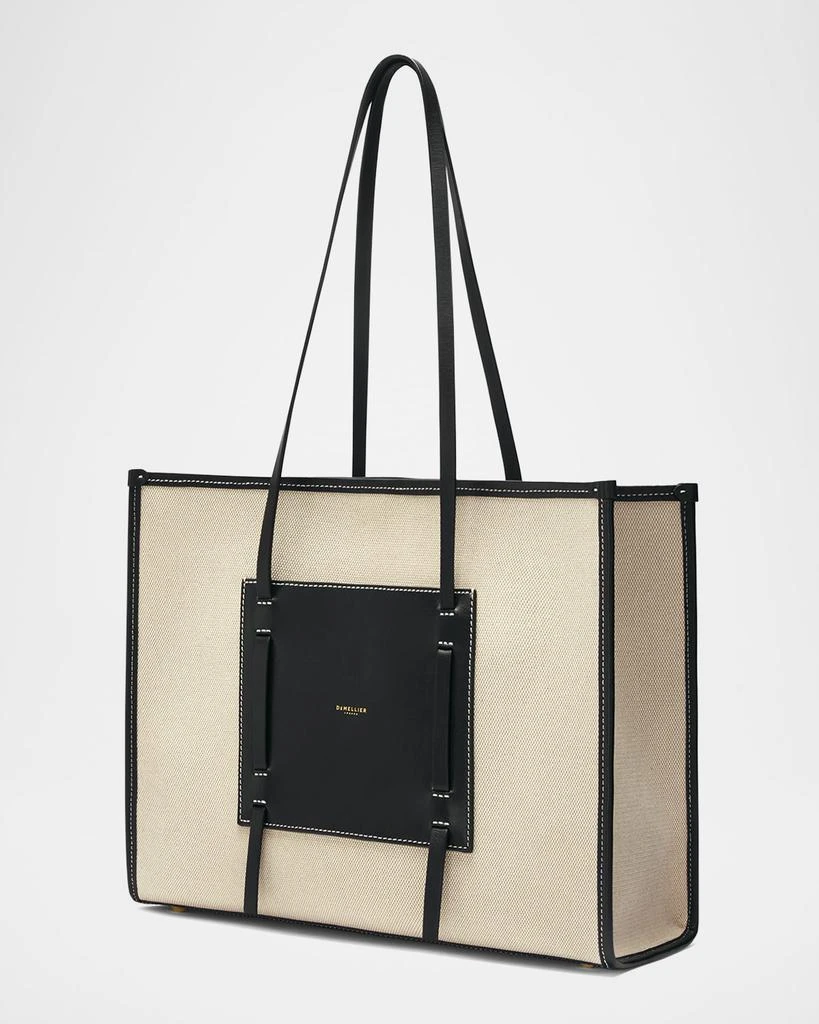 Demellier The Capri Canvas and Leather Box Tote Bag 2