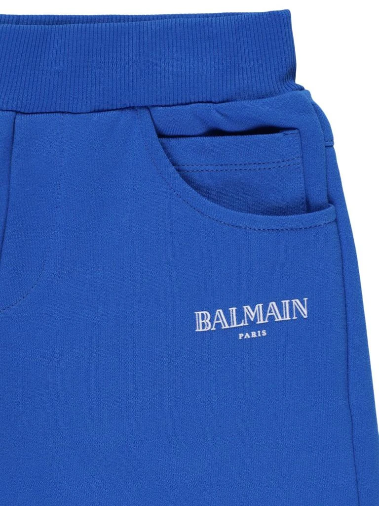 Balmain Cotton Sweat Shorts W/logo 1
