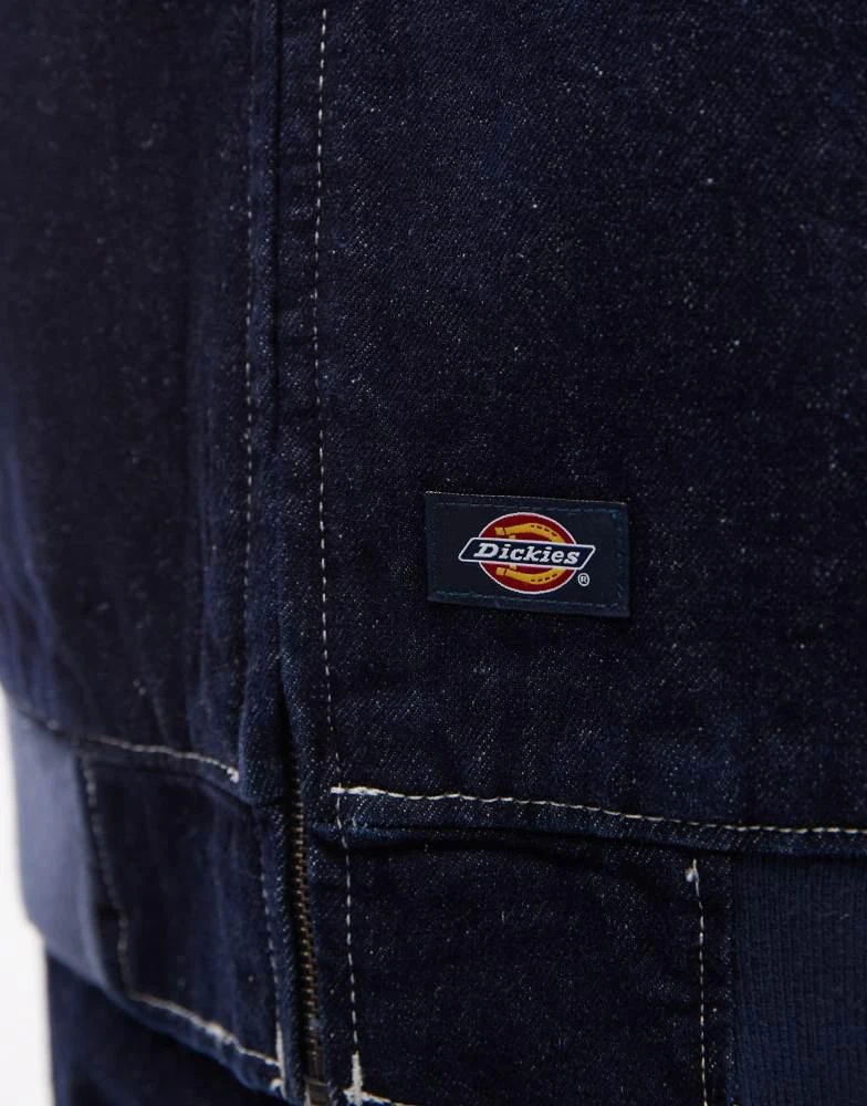DICKIES Dickies Loose Wave hooded denim jacket in rinsed dark blue 4