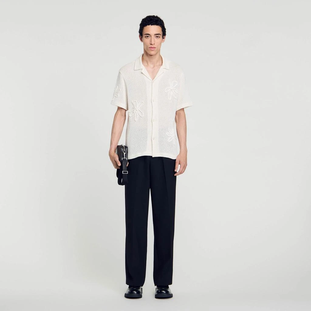 Sandro Floral knit shirt 1