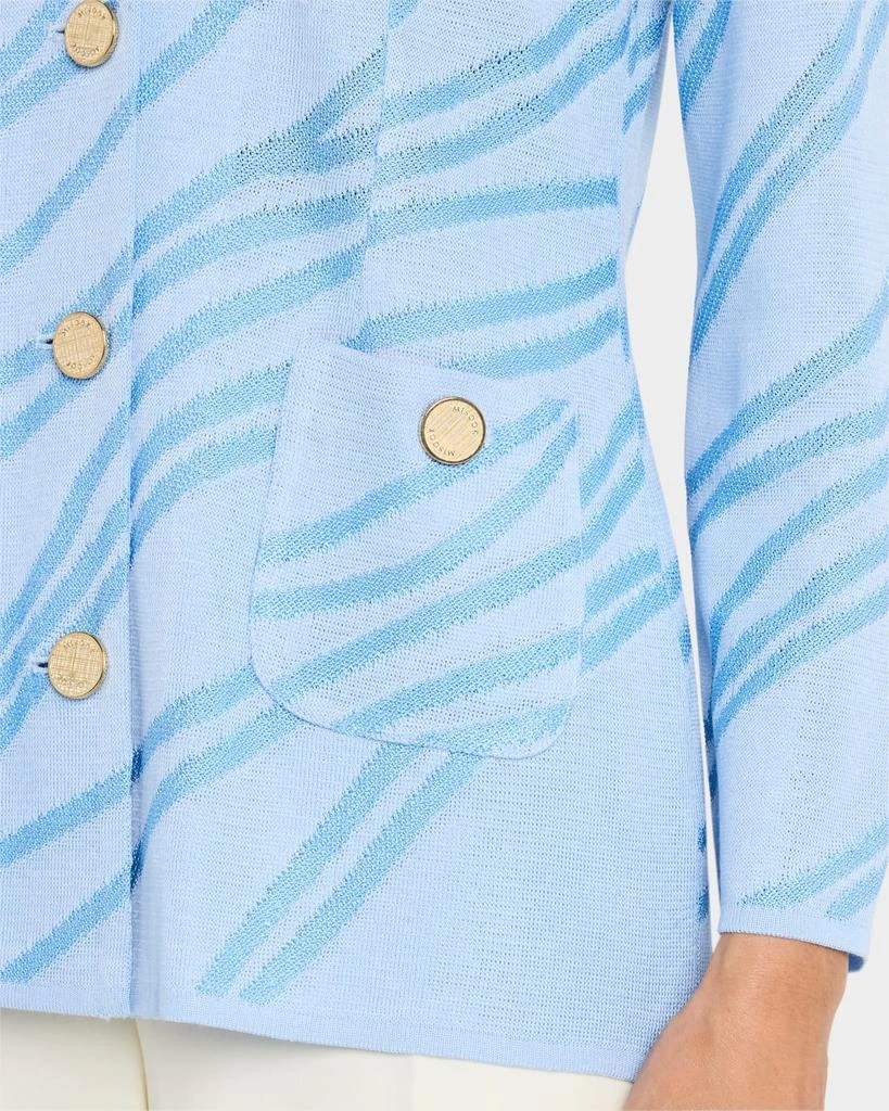 Misook Tonal Abstract Knit Heritage Fit Jacket 5