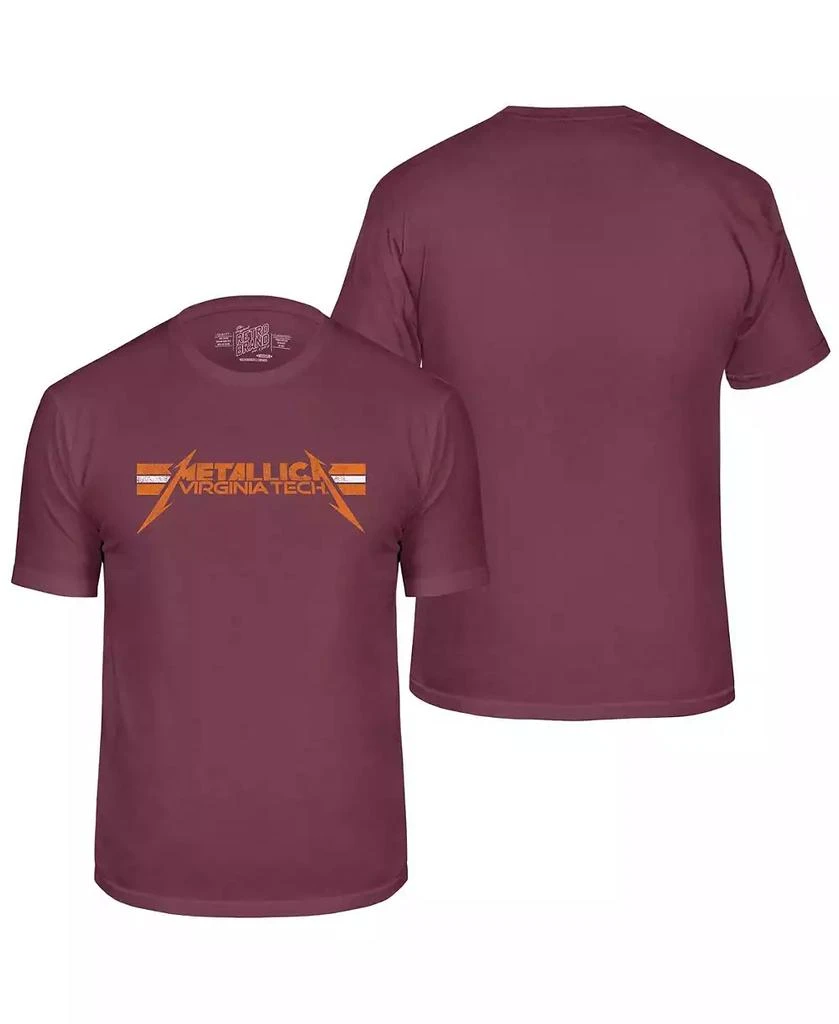 The Original Retro Brand Men's Maroon Virginia Tech Hokies Metallica Retro T-Shirt 1