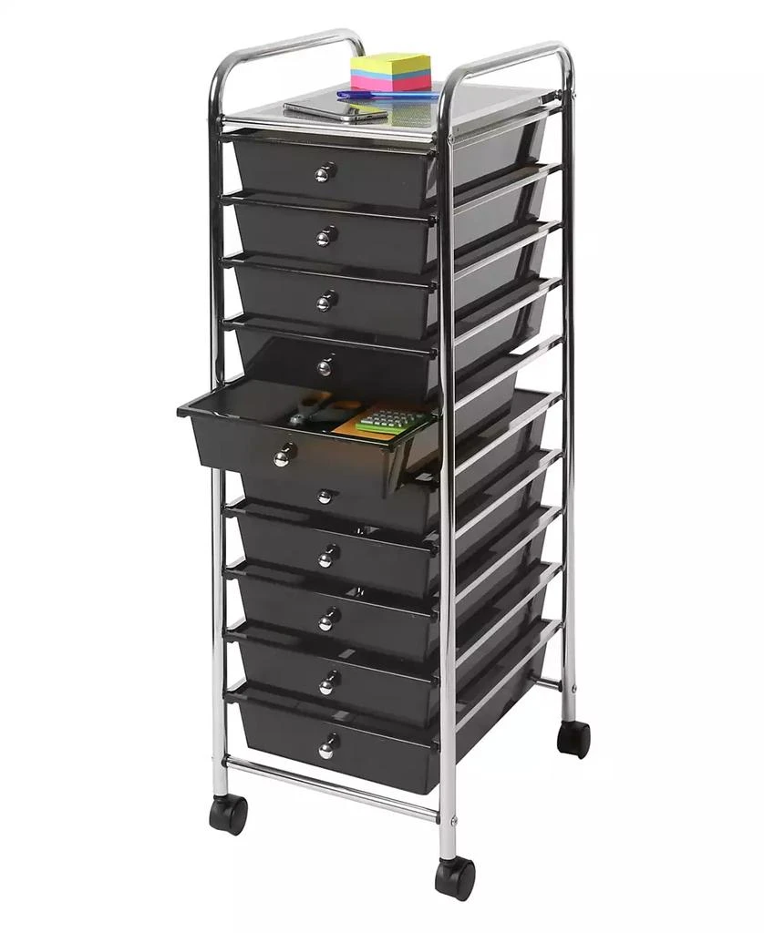Seville Classics 10 Drawer Organizer Cart 2