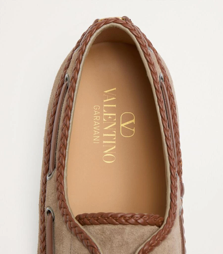 Valentino Leather Palm Avenue Boat Shoes 5