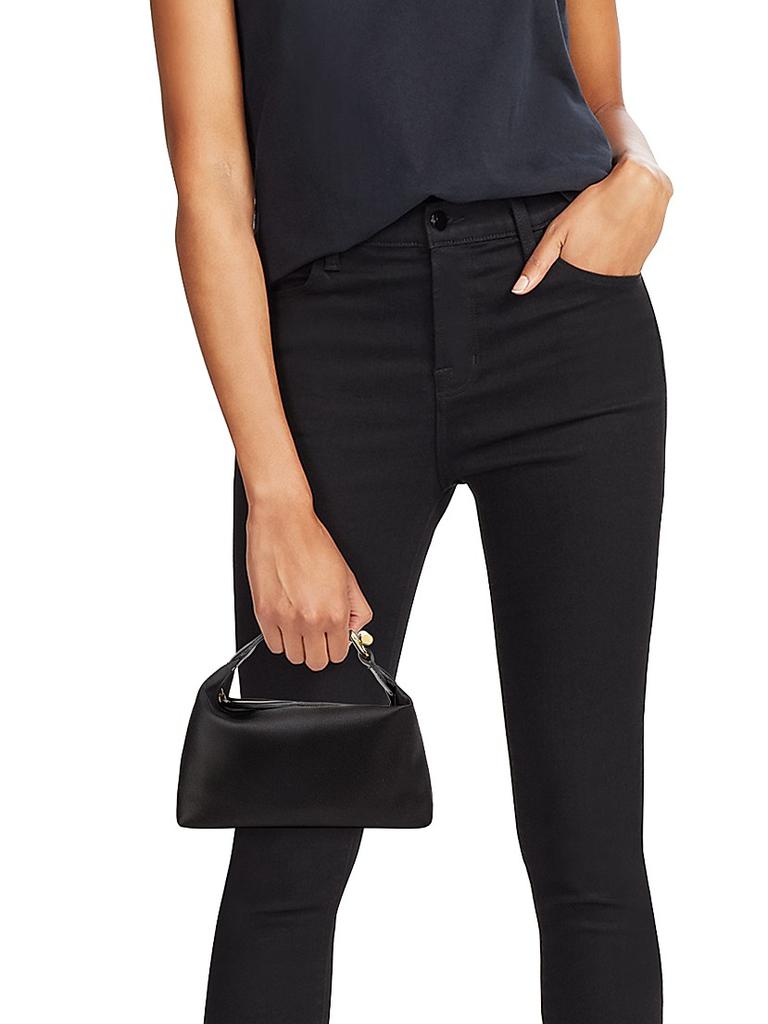 Liffner Satin Pillow Pouch Micro Top Handle Bag