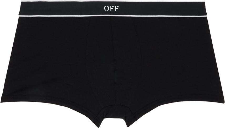 Off-White Two-Pack Black Off-Stamp Boxers