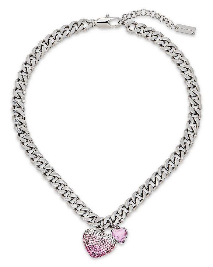 Marc Jacobs The Heart Balloon Pavé Chain Necklace, 16"