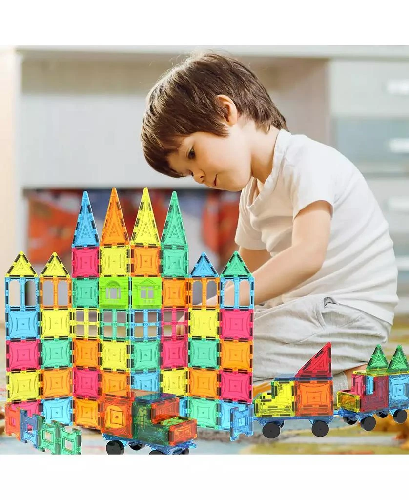 Mag-Genius 102 Piece Magnetic Building Block Play People Castle Set 8